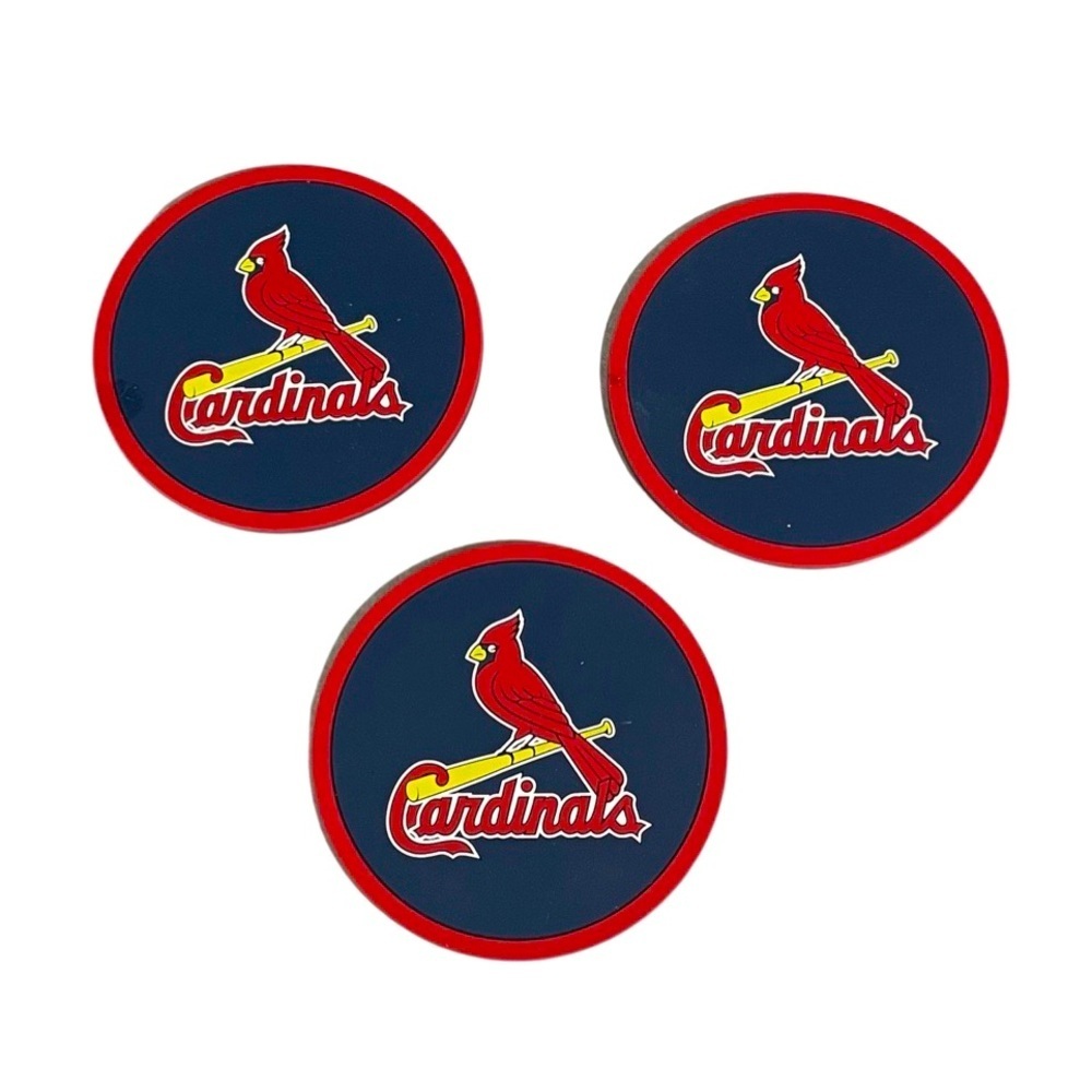 MLB ST LOUIS CARDINALS beverage coasters set of 3